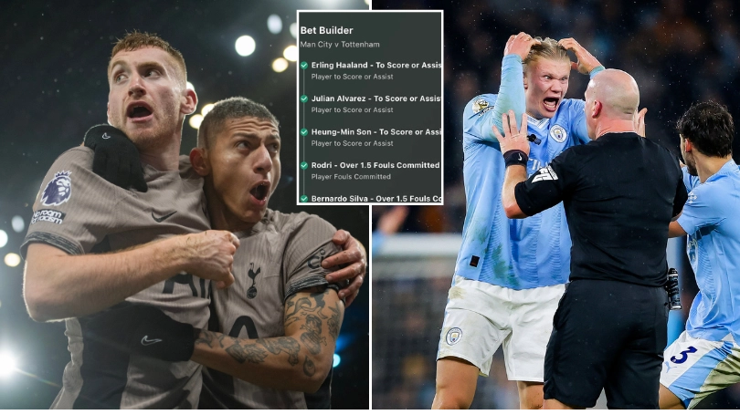 Punter wins incredible 10-fold bet on Man City vs Tottenham but will be gutted for one reason