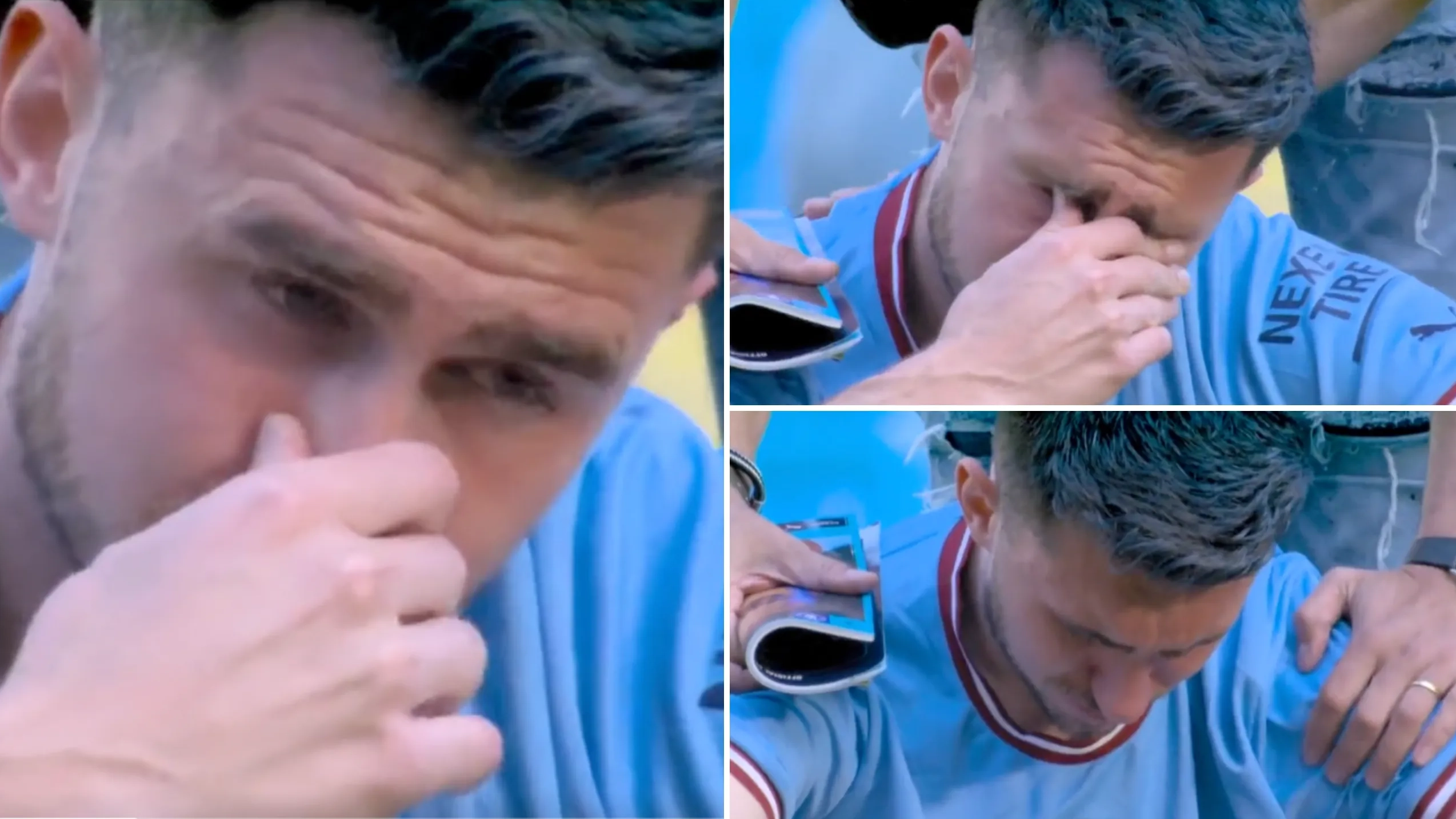 Fans think they have worked out why Aymeric Laporte was crying after Man City's title win
