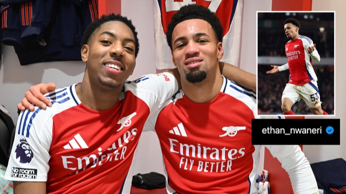 Arsenal fans can’t believe what Ethan Nwaneri has in his Instagram bio after the 5-1 win vs Man City