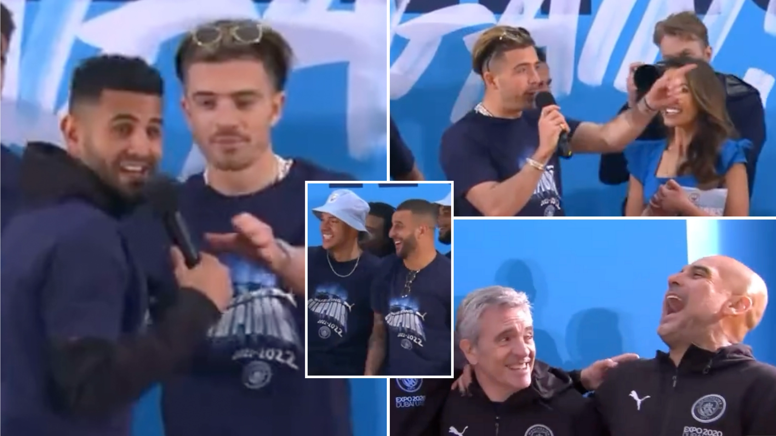 Jack Grealish Stole The Mic To Deliver A Kyle Walker Diss So Cold, Even Pep Guardiola Was In Tears