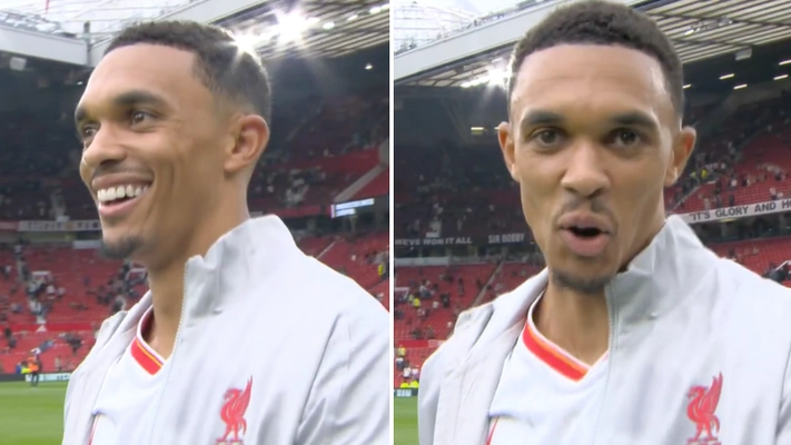 Unseen footage of what Trent Alexander-Arnold said to the camera after Liverpool win has got everyone talking