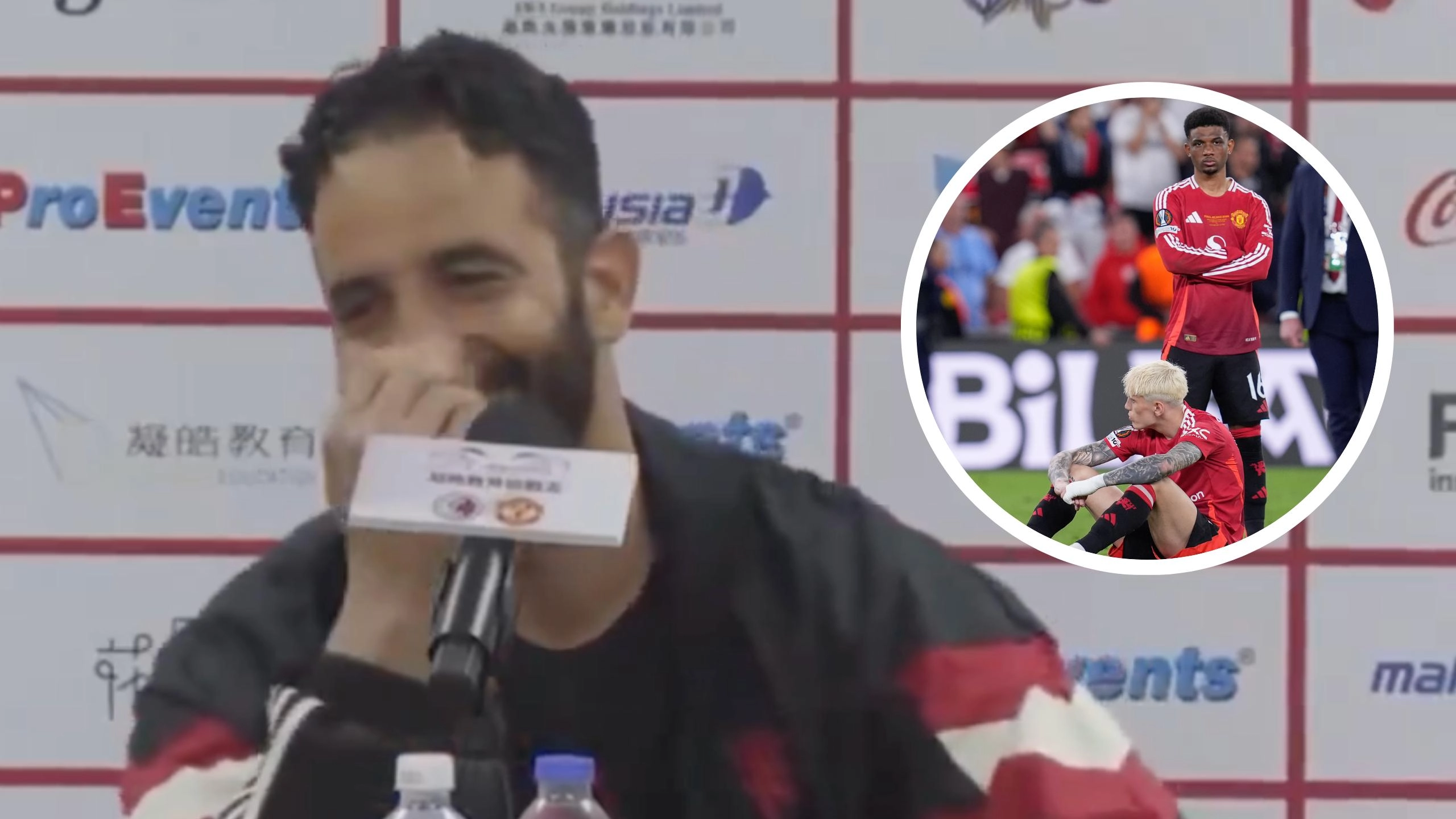 Ruben Amorim’s reaction when Amad is asked if he is 'hopeful' of Alejandro Garnacho staying at Man Utd has got people talking