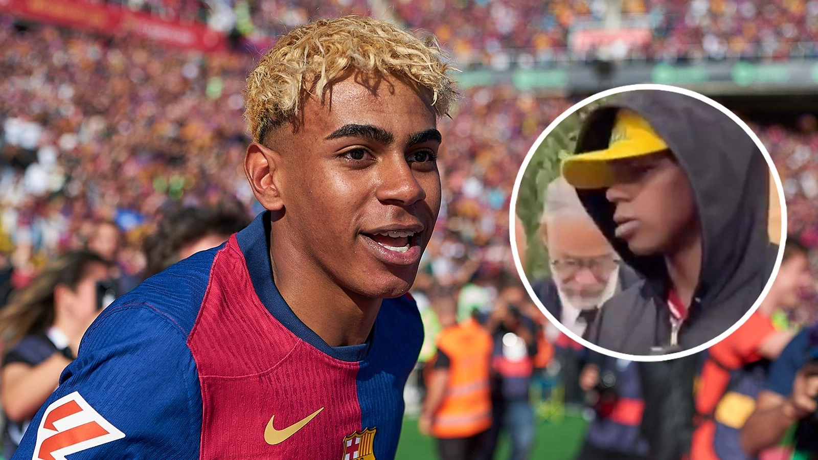 Lamine Yamal praised for response after fan confronts him with brutal Ballon d'Or taunt in viral footage