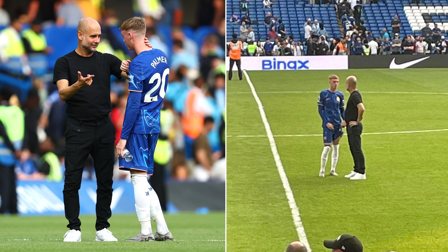 Fans think they've worked out what Pep Guardiola said to Cole Palmer after Man City's win over Chelsea