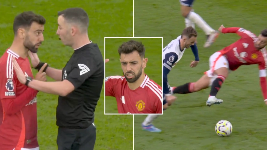 Bruno Fernandes' controversial red card against Spurs has seriously divided opinion amongst fans