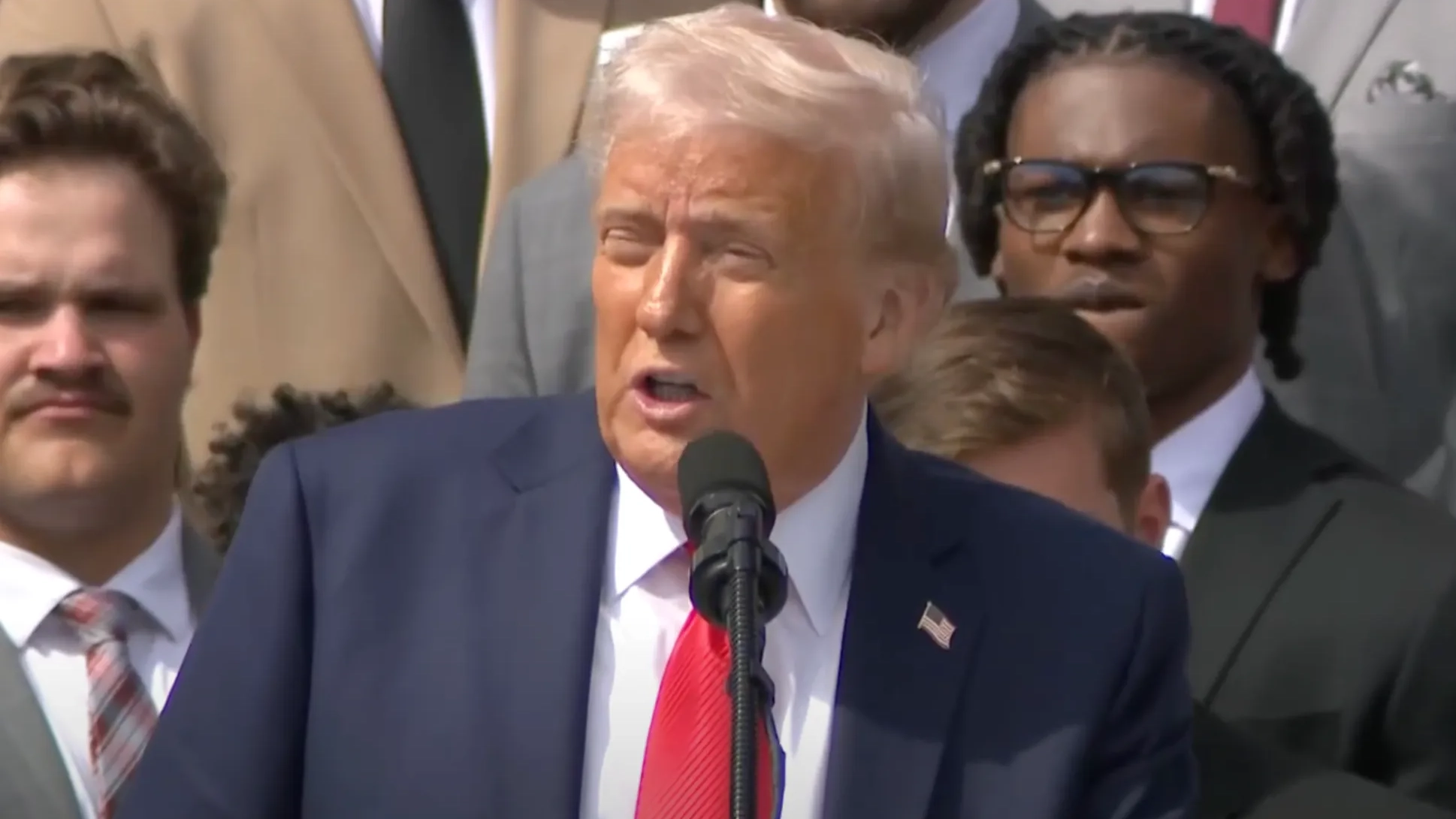 Donald Trump makes embarrassing blunder during Ohio football team's White House visit