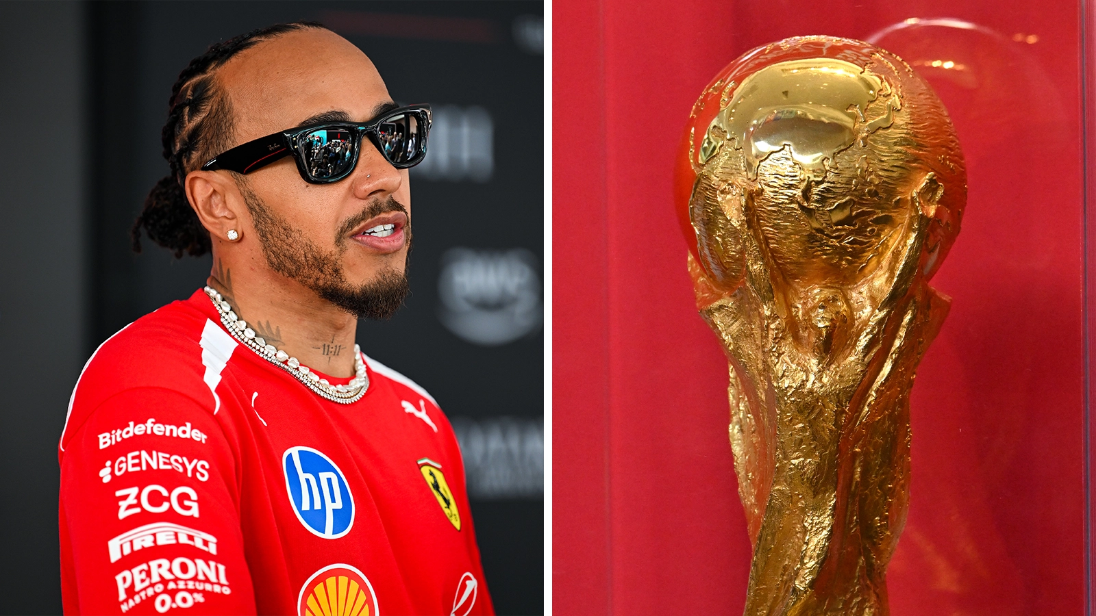 Lewis Hamilton will support two teams in the World Cup as Ferrari star makes 'tied' admission