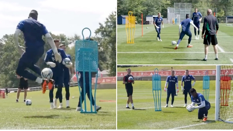 Footage of Andre Onana smashing every drill in Man Utd training has got fans talking