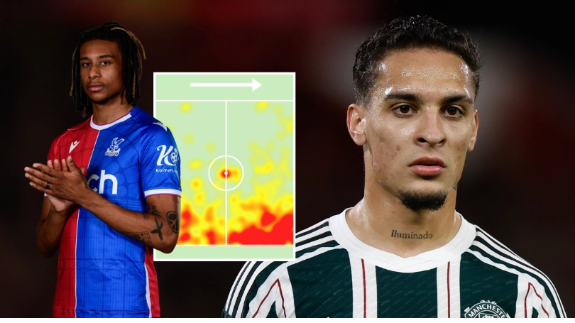 Antony's stats in the Premier League per 90 compared to Michael Olise, there's a clear winner