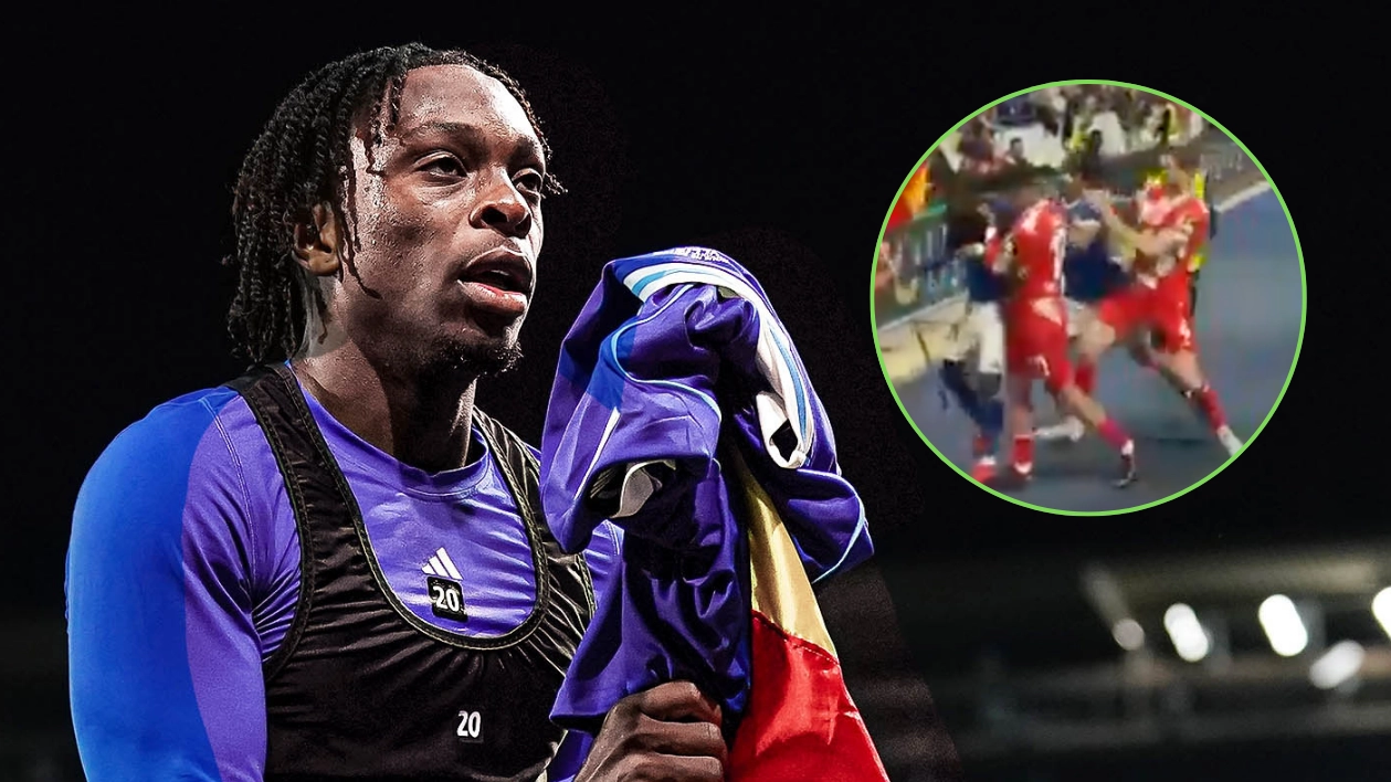 Strasbourg star sparks crazy 15-man brawl with celebration vs Mainz in Conference League