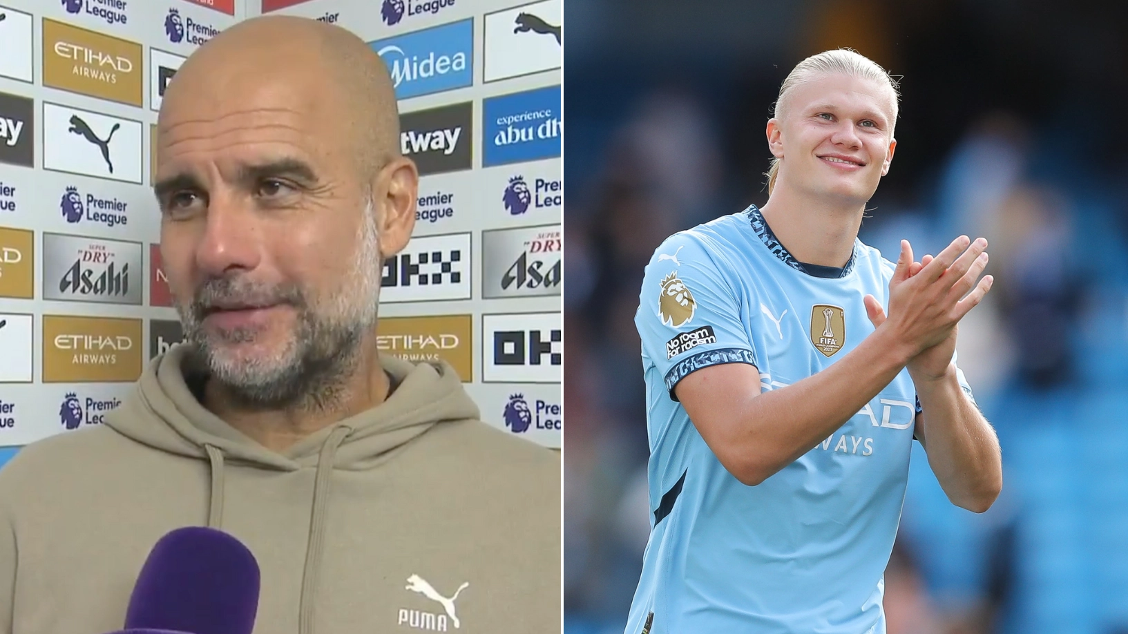 Pep Guardiola names the three players who can replace Erling Haaland at Man City