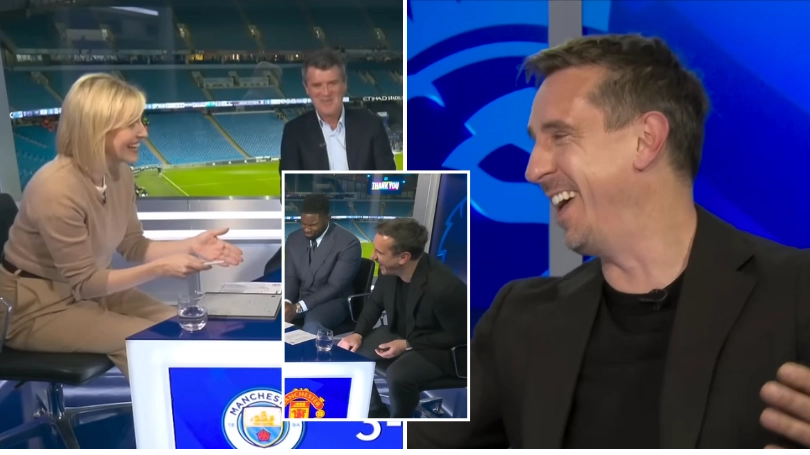 Gary Neville 'told off' by Sky Sports host for refusing to answer Man Utd question