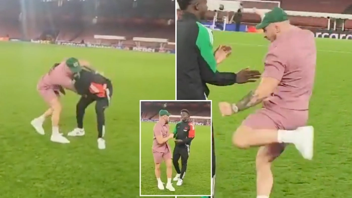 Conor McGregor accused of 'taking it too far' with Bukayo Saka as new footage of UFC star at Arsenal emerges