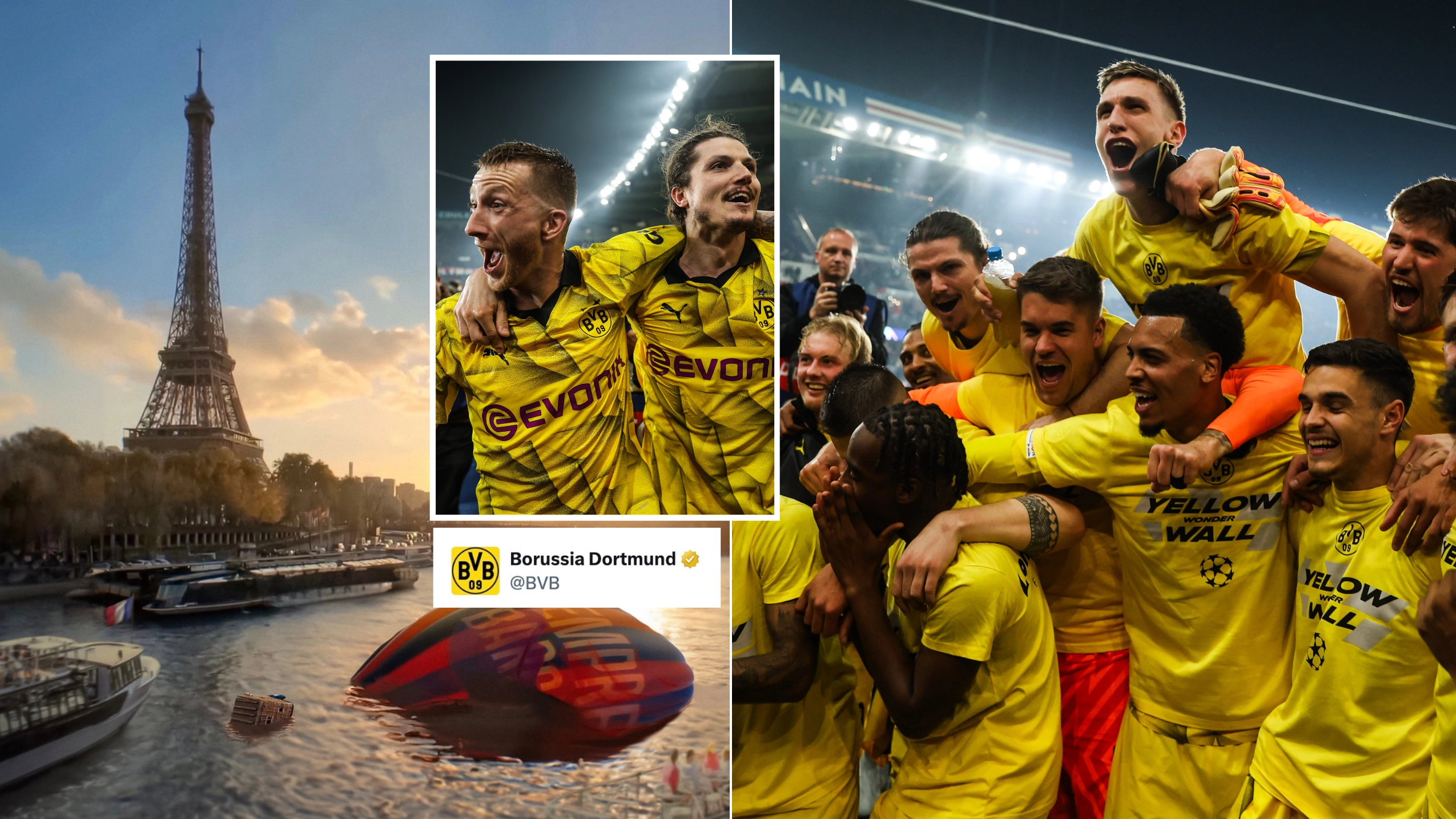 Borussia Dortmund's official account aims second brutal dig at PSG with savage four-word post on social media