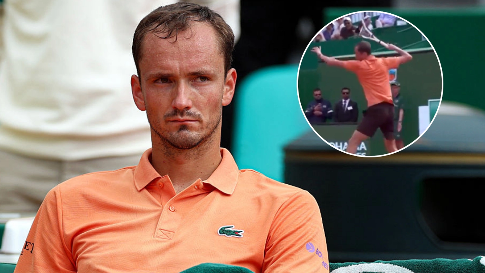 Daniil Medvedev totally loses it and smashes up racket after what happened against Matteo Berrettini
