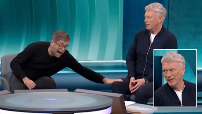David Moyes asks 'what's up with that' in awkward exchange with Mark Chapman on Match of the Day 2