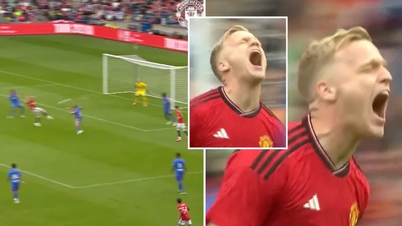 Donny van de Beek scores sublime volley against Lyon, the goal meant so much to him