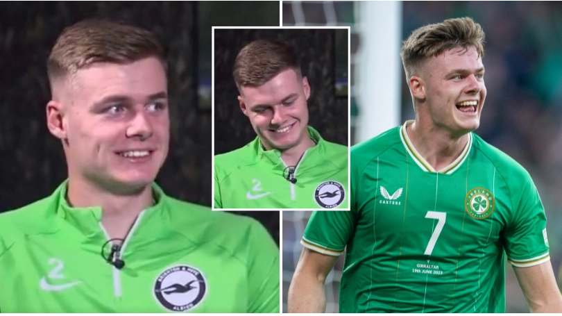 Evan Ferguson shuts down question about playing for Ireland over England during interview