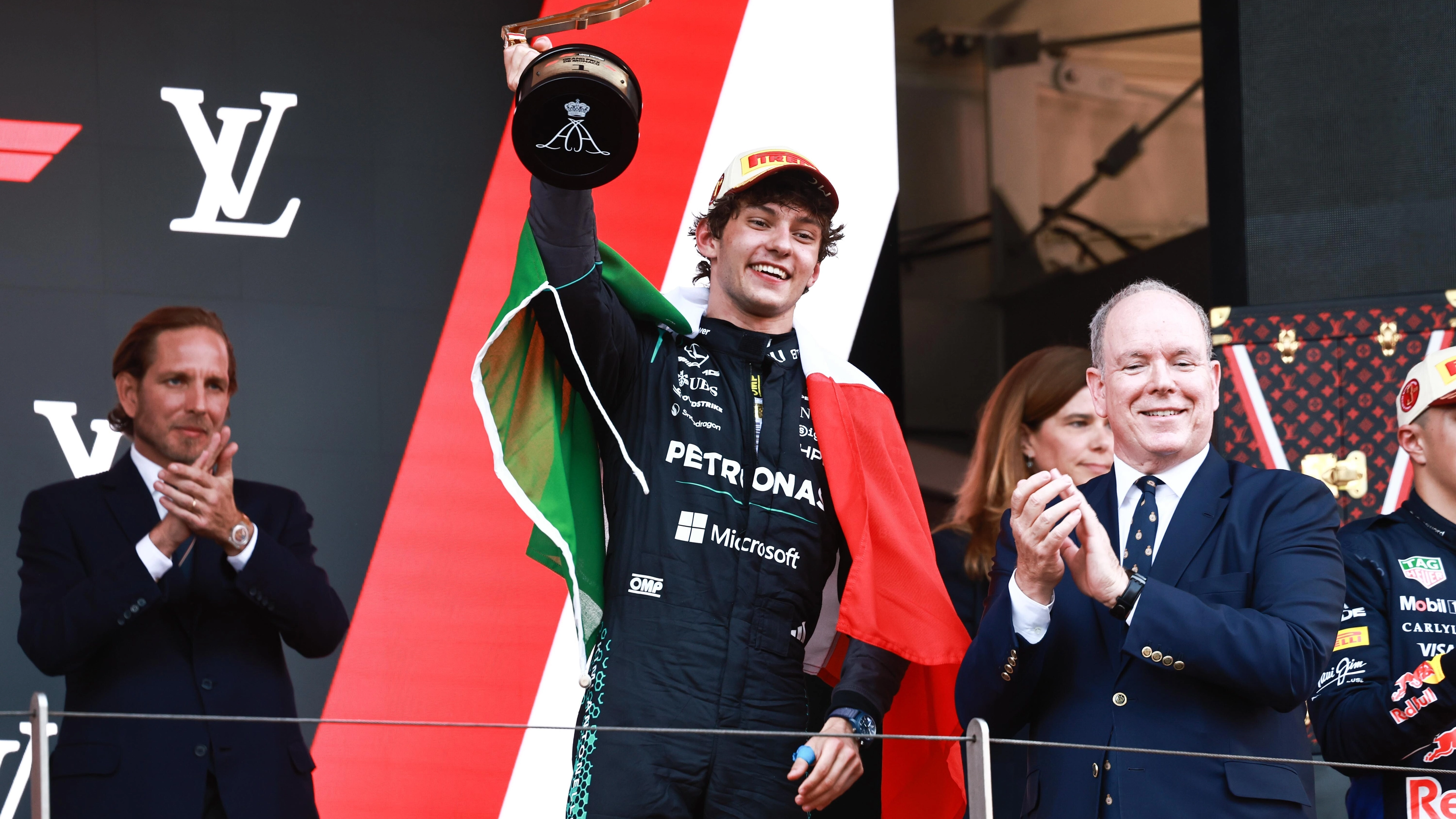 Kimi Antonelli smashes three records in winning Monaco GP as George Russell laments ‘bad luck’