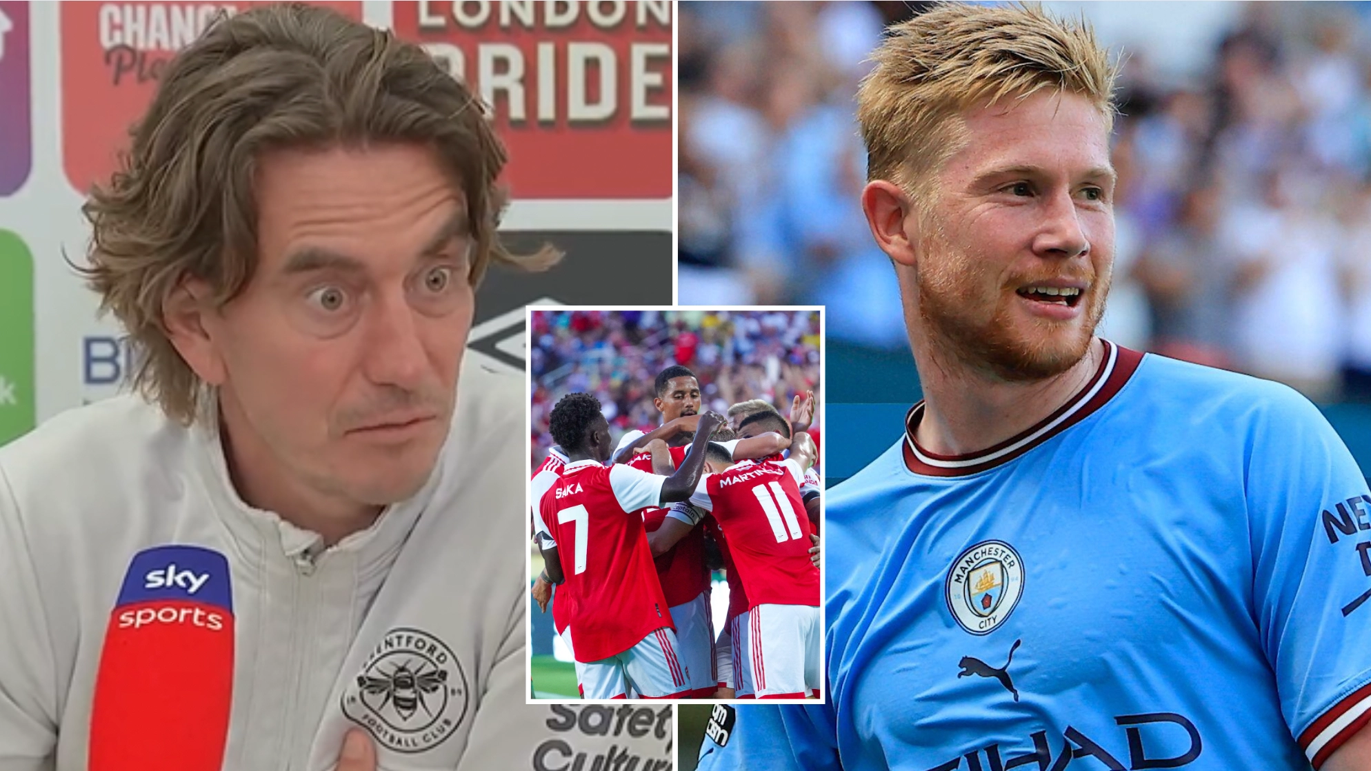 Thomas Frank claims Arsenal star is 'not far off' Kevin De Bruyne's level of performances