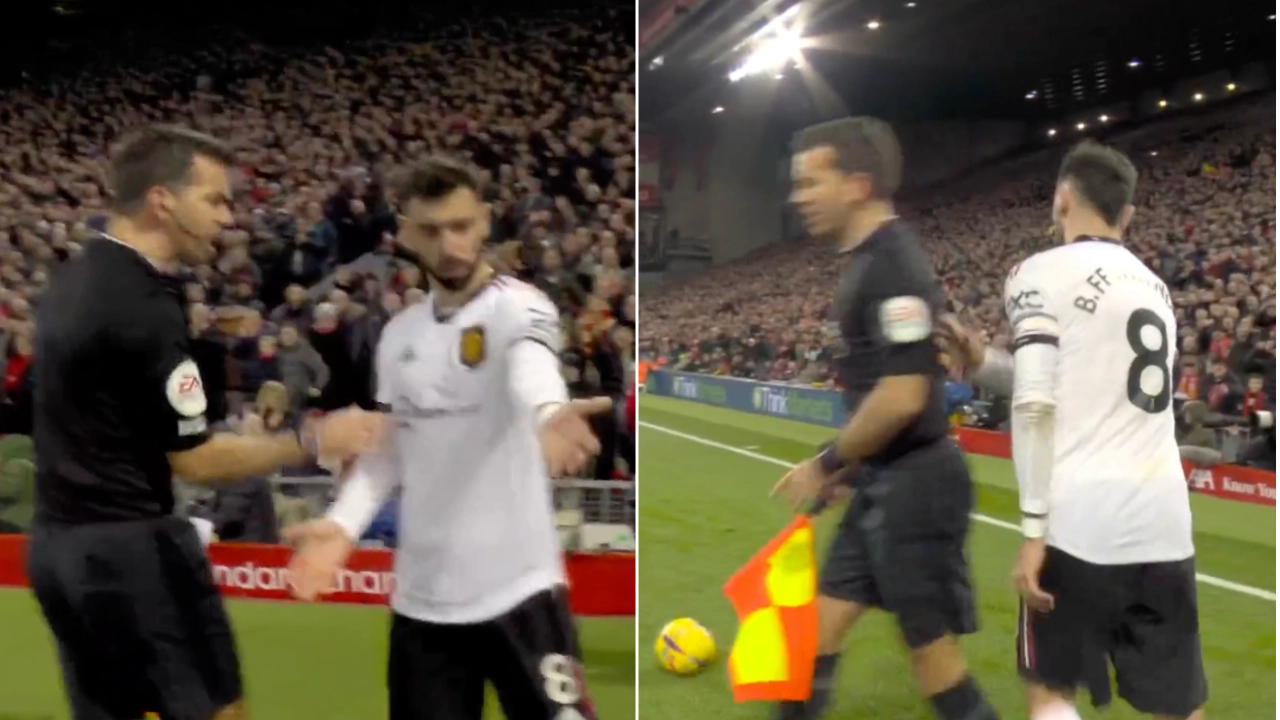 Referee explains why Bruno Fernandes wasn't sent off during Liverpool vs Man Utd after assistant incident