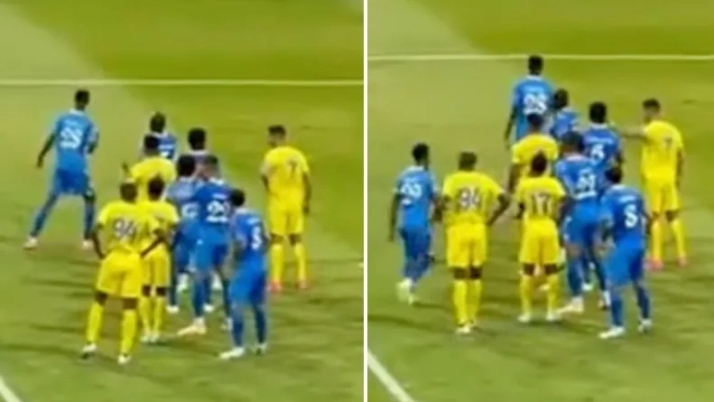 Cristiano Ronaldo leaves opponent furious after appearing to rub his sweat over rival's face