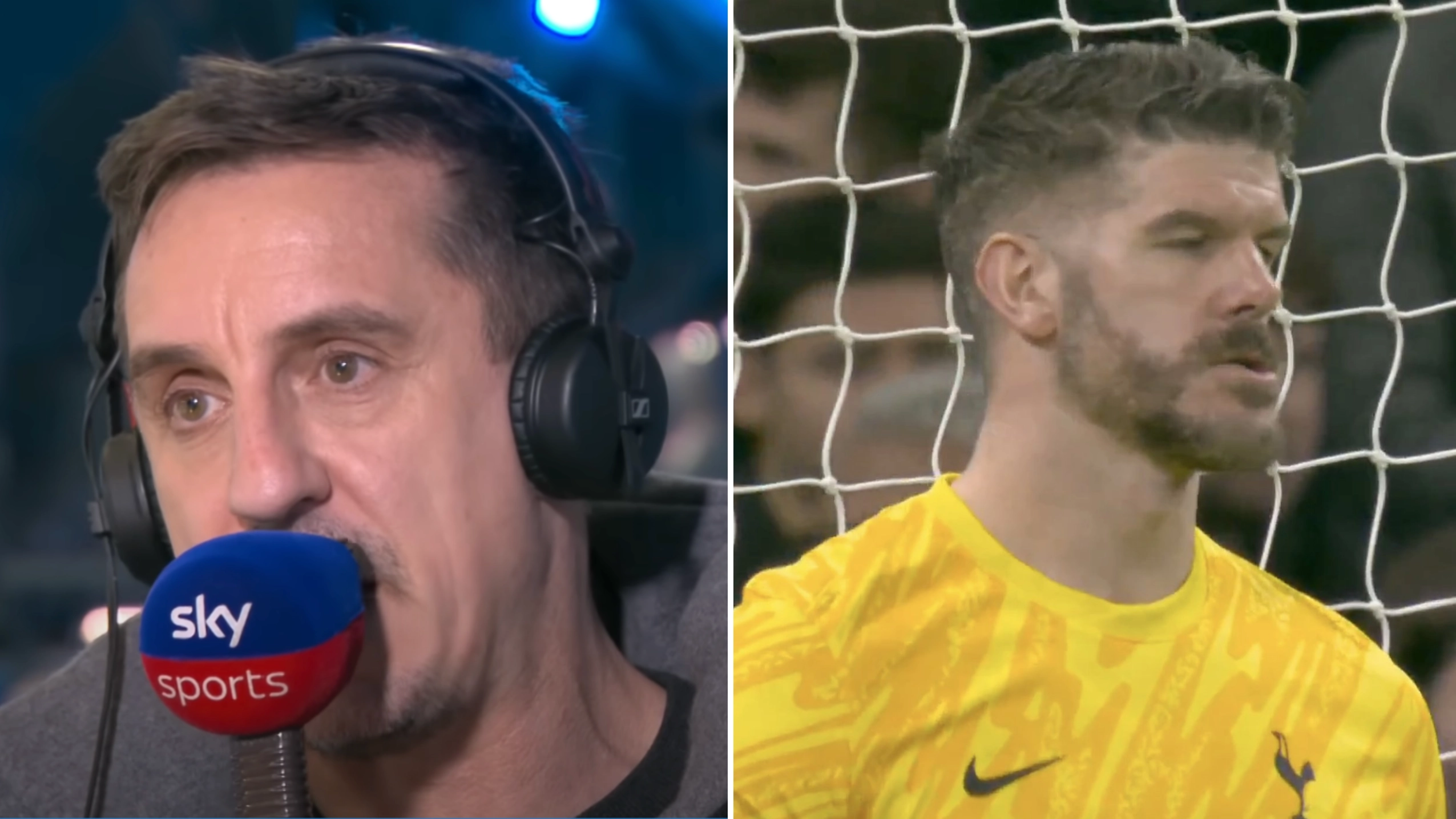 Gary Neville made savage 12-word comment about Fraser Forster live on Sky and it may be his most brutal yet