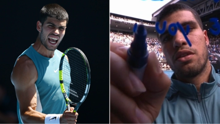 Carlos Alcaraz writes touching 10-word message on camera to Jack Draper after star retires from Australian Open match