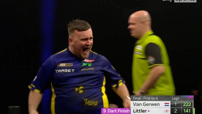 Fans love what Michael van Gerwen did seconds after Luke Littler hit stunning nine-darter in Premier League final