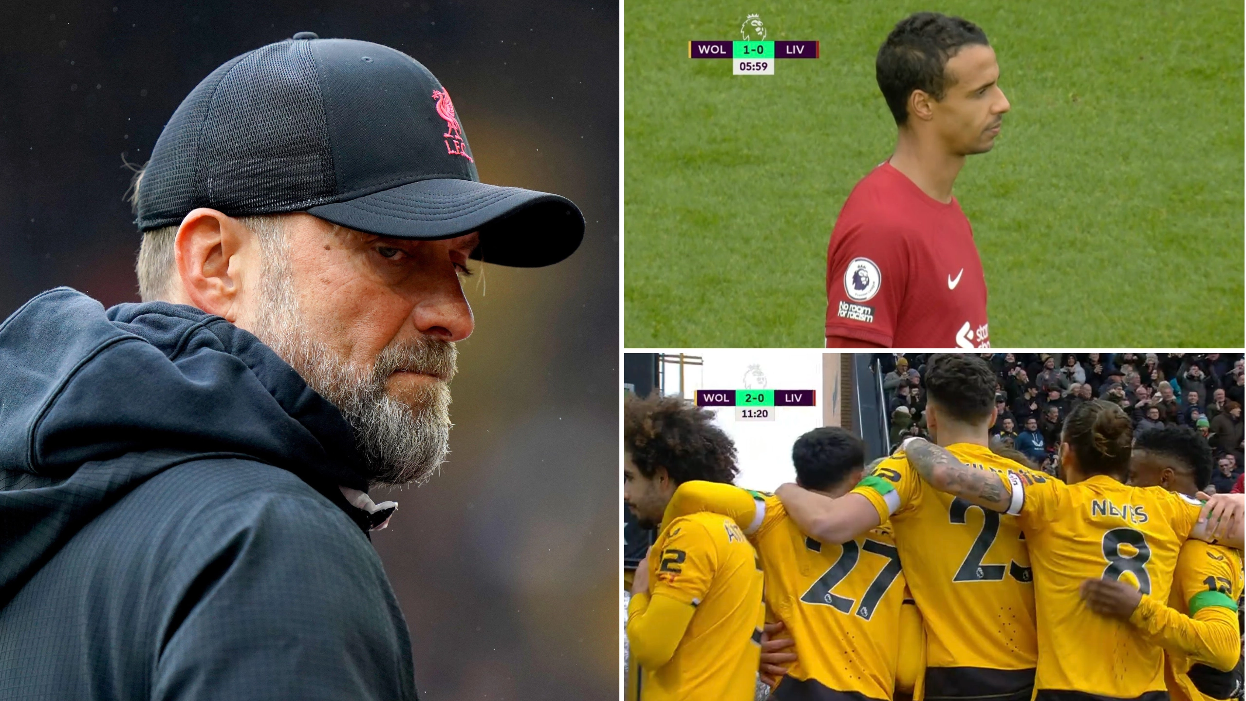 #KloppOut is currently trending after Liverpool go 2-0 down to 18th-placed Wolves inside 12 minutes