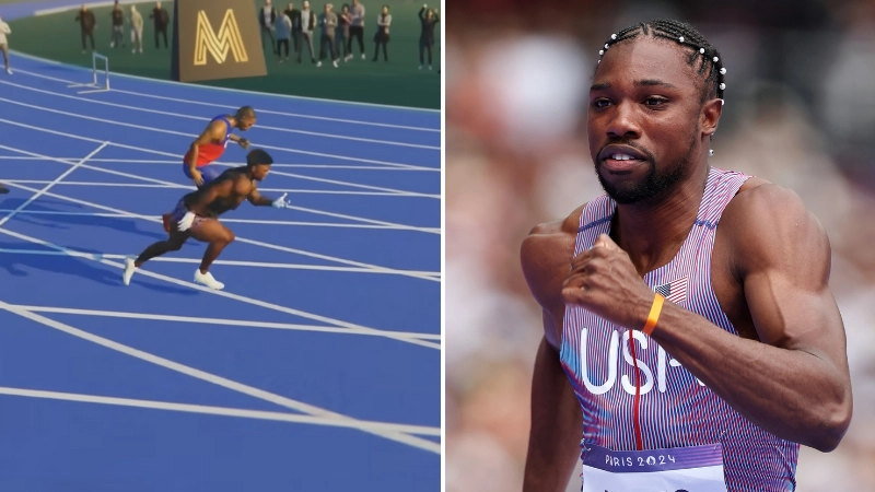3D simulation shows what a race between Noah Lyles and the fastest NFL player would look like