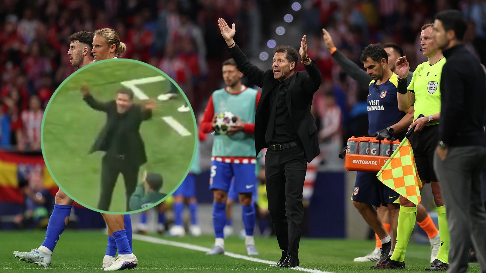 Arsenal fans demand UEFA action against Diego Simeone after seeing exactly what he did during VAR decision