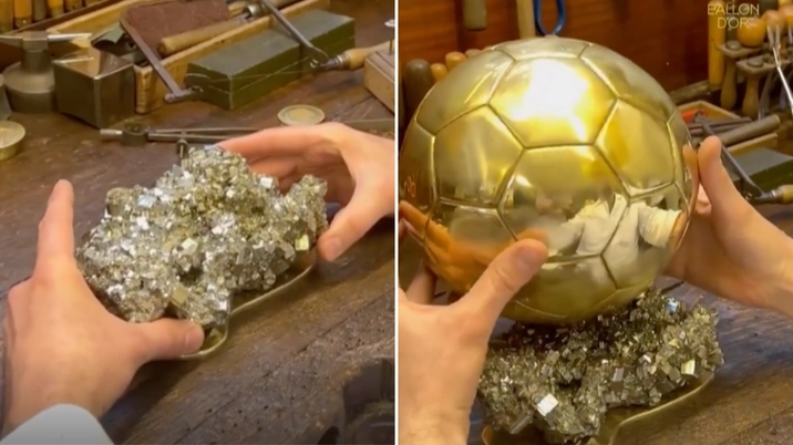 Clip of Ballon d'Or trophy being made has stunned fans with many only just realising one key detail