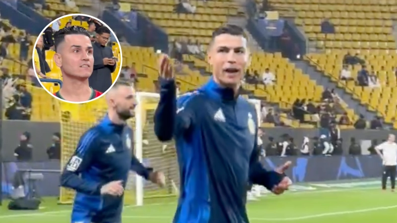 Fans in disbelief at what Cristiano Ronaldo said to a 'lookalike' of him at the Al Nassr game