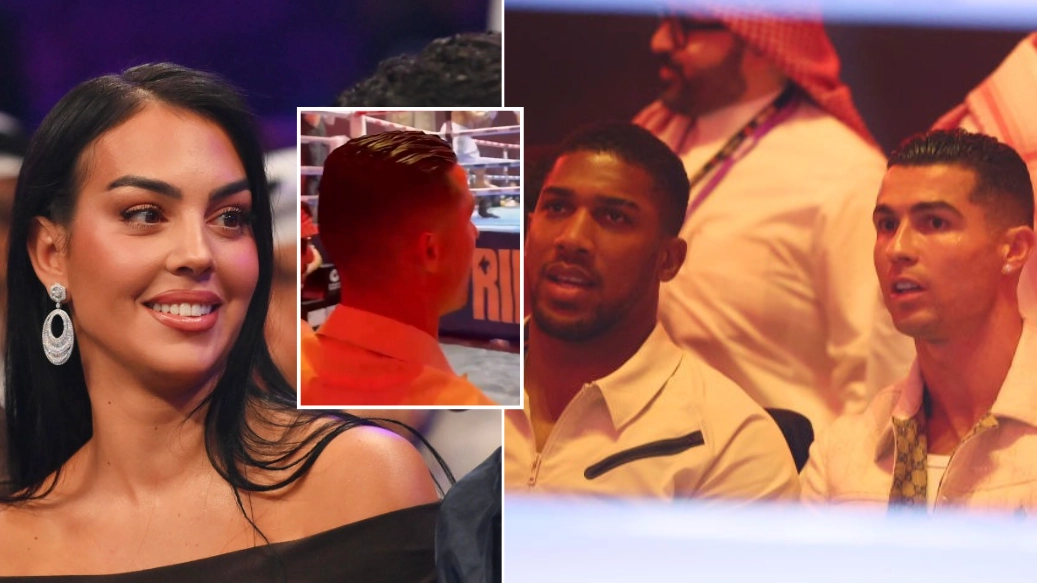 What Cristiano Ronaldo said to Anthony Joshua about partner Georgina Rodriguez while watching Fury vs Usyk