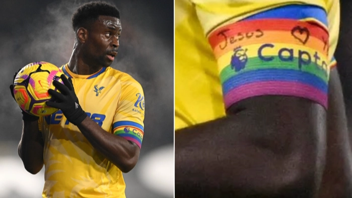 Marc Guehi’s father responds to FA as England star wears ‘altered’ rainbow armband for second straight game