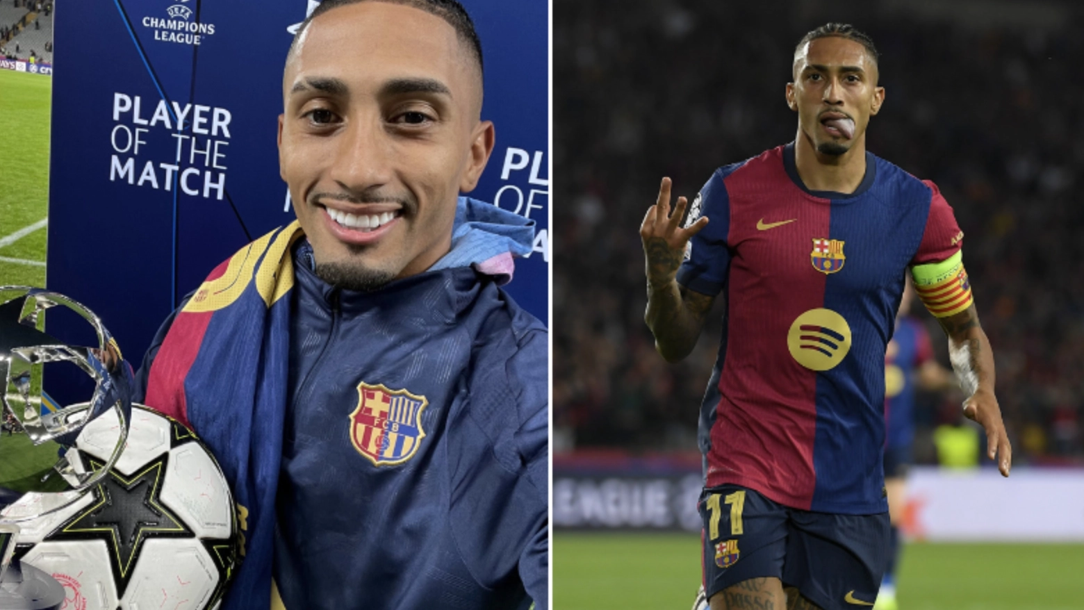 Raphinha dropped the coldest line of the season so far after hat-trick for Barcelona vs Bayern Munich