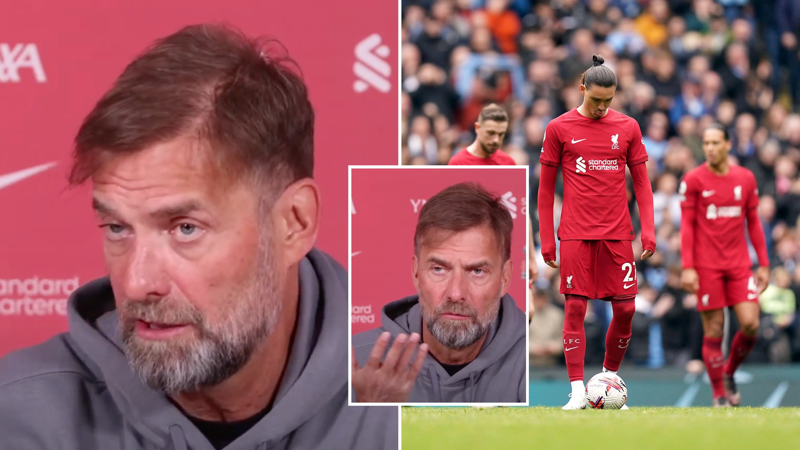 Jurgen Klopp calls reporters question a "waste of time" after tough week for Liverpool