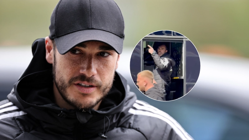 Harry Winks involved in heated confrontation with Leicester fan as relegation looms