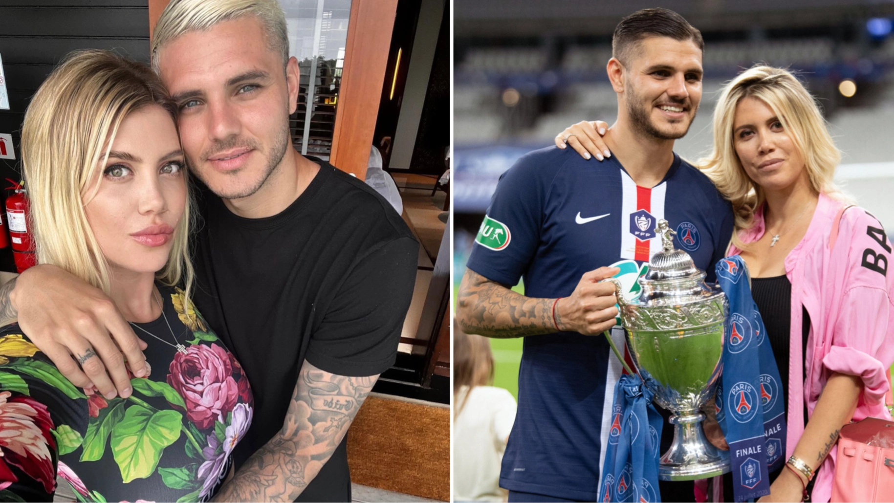 Mauro Icardi shares romantic snap with Wanda Nara on Instagram, his caption is priceless