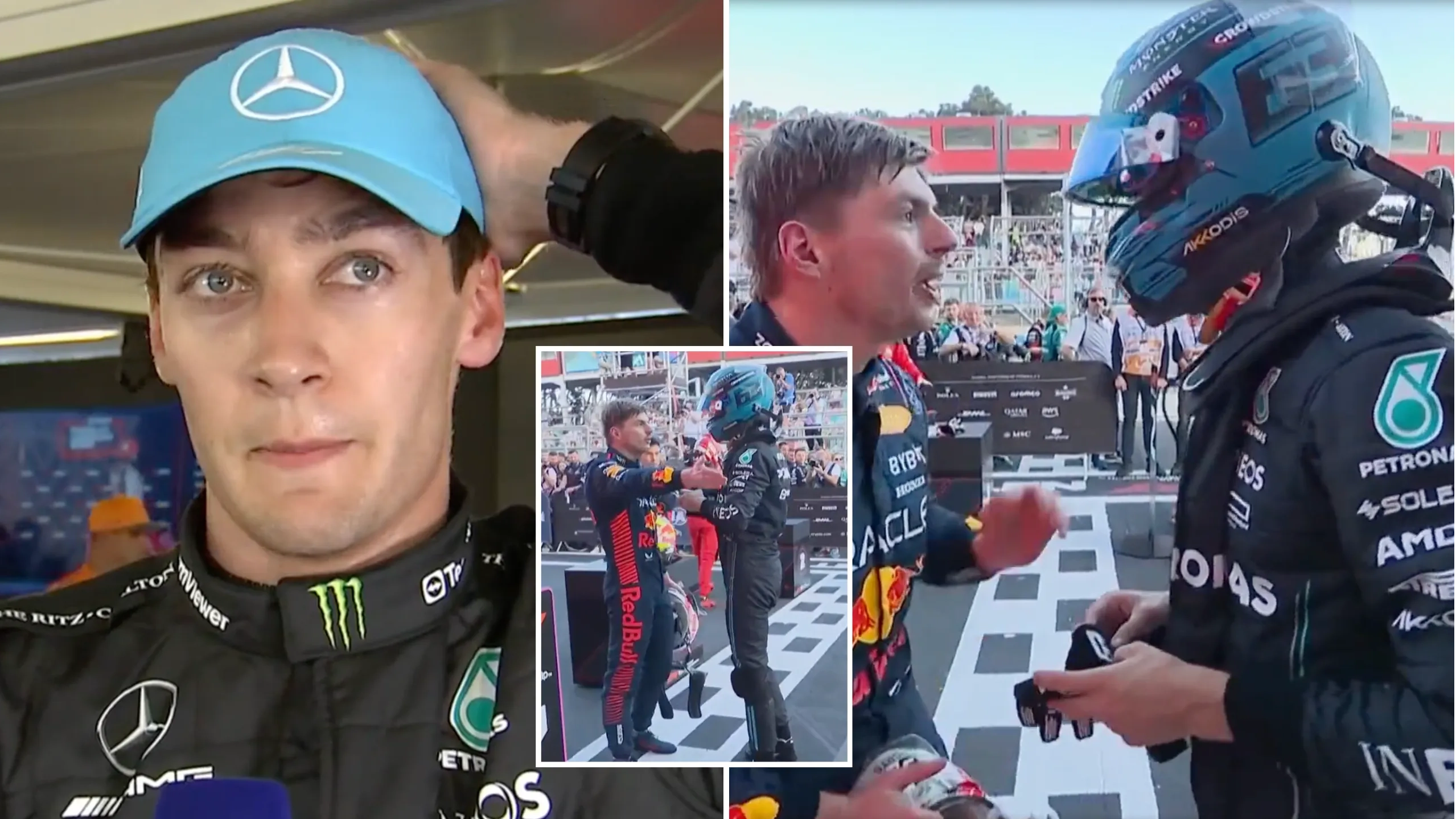 "I was surprised" - George Russell offers verdict after altercation with Max Verstappen during Azerbaijan sprint race