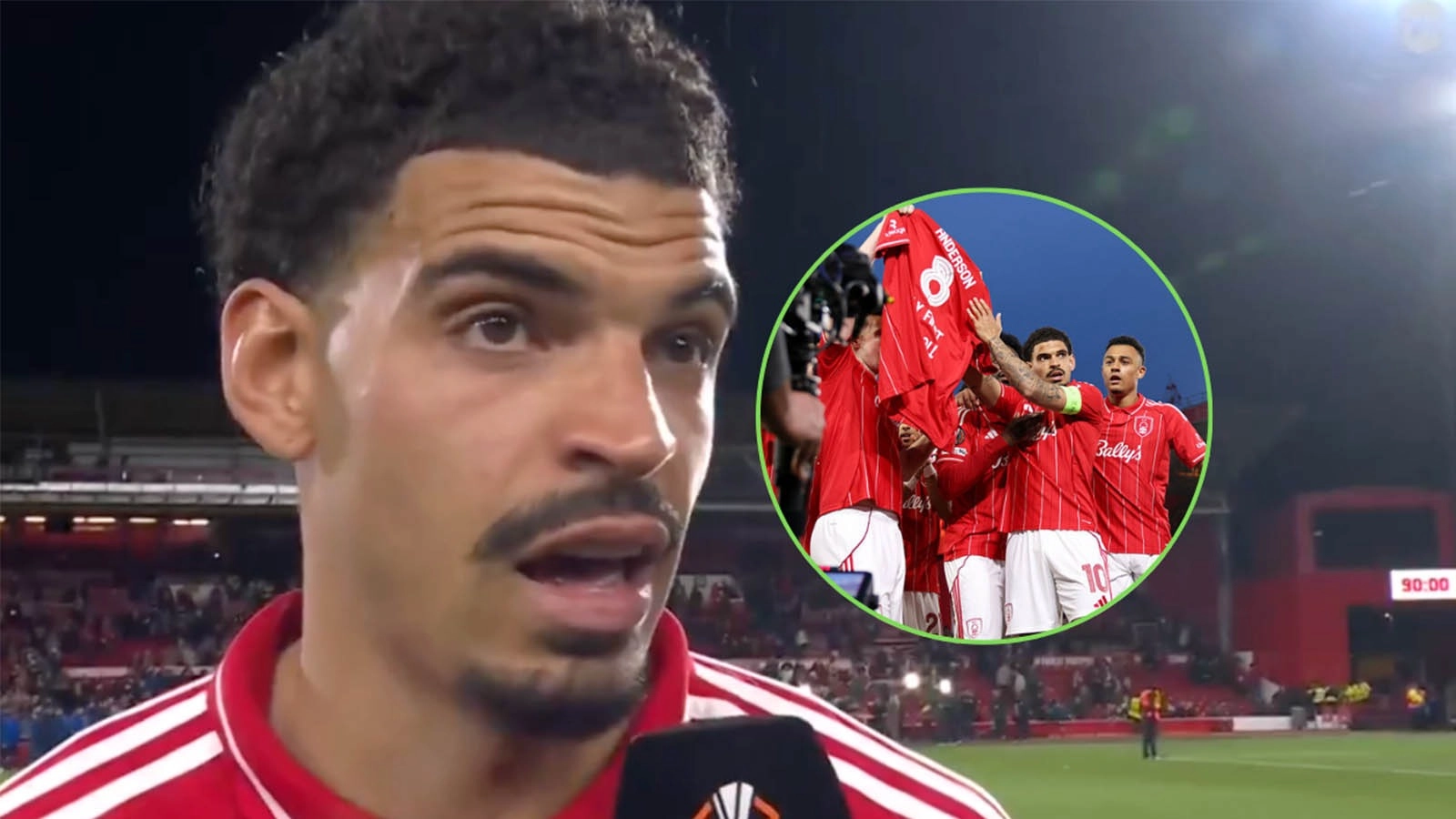 Morgan Gibbs-White's voice cracks as he pays emotional tribute to Elliot Anderson in interview