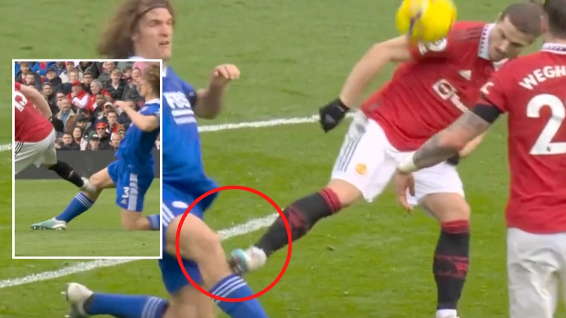 Fans think Marcel Sabitzer should have been sent off for horror challenge against Leicester