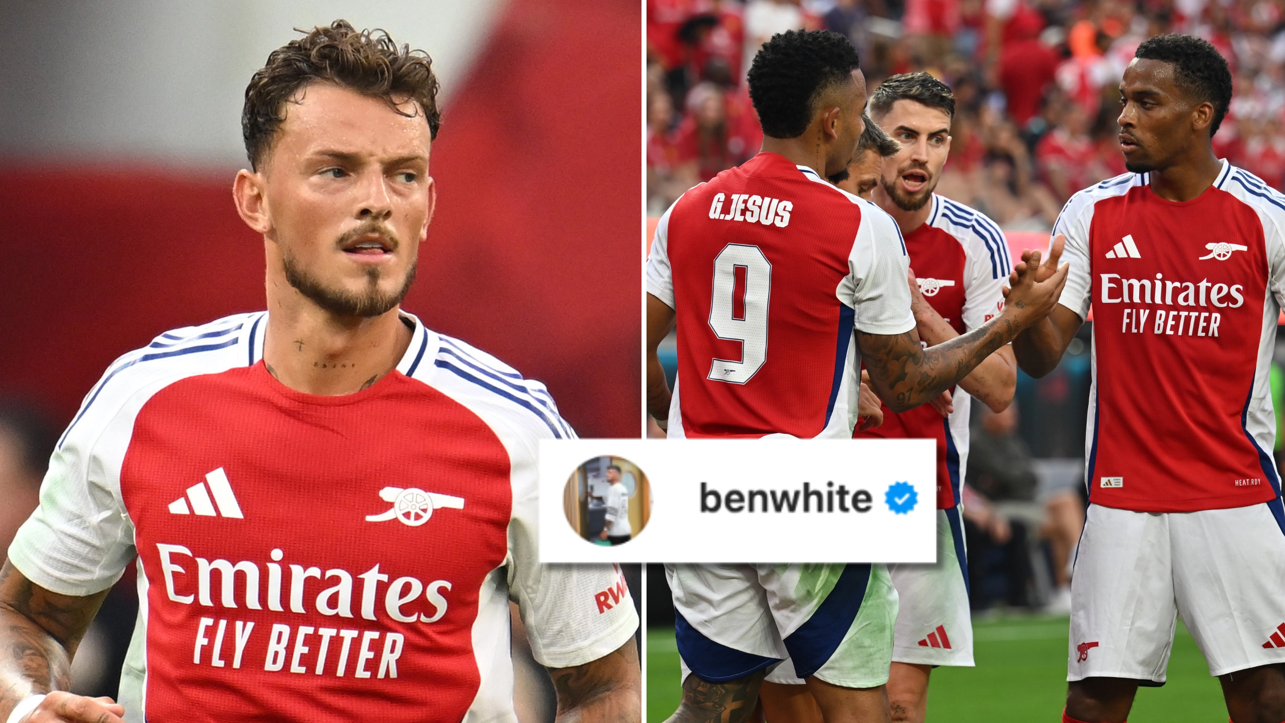Fans react after Ben White posts 'brutal' message on his Arsenal teammate's Instagram after Man Utd win