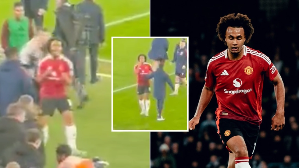 Man City fans are furious with Man Utd striker Joshua Zirkzee after seeing what he did after full time