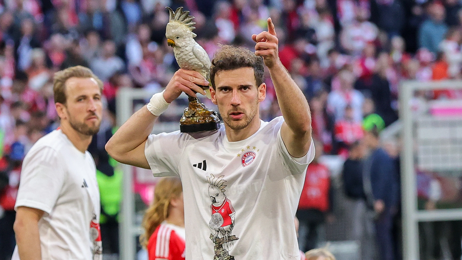 Bizarre reason Bayern Munich players celebrated title win with cockatoo statue