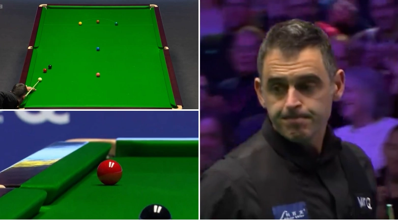Fans question if table is straight after Ronnie O'Sullivan sinks 'strangest pot ever seen'
