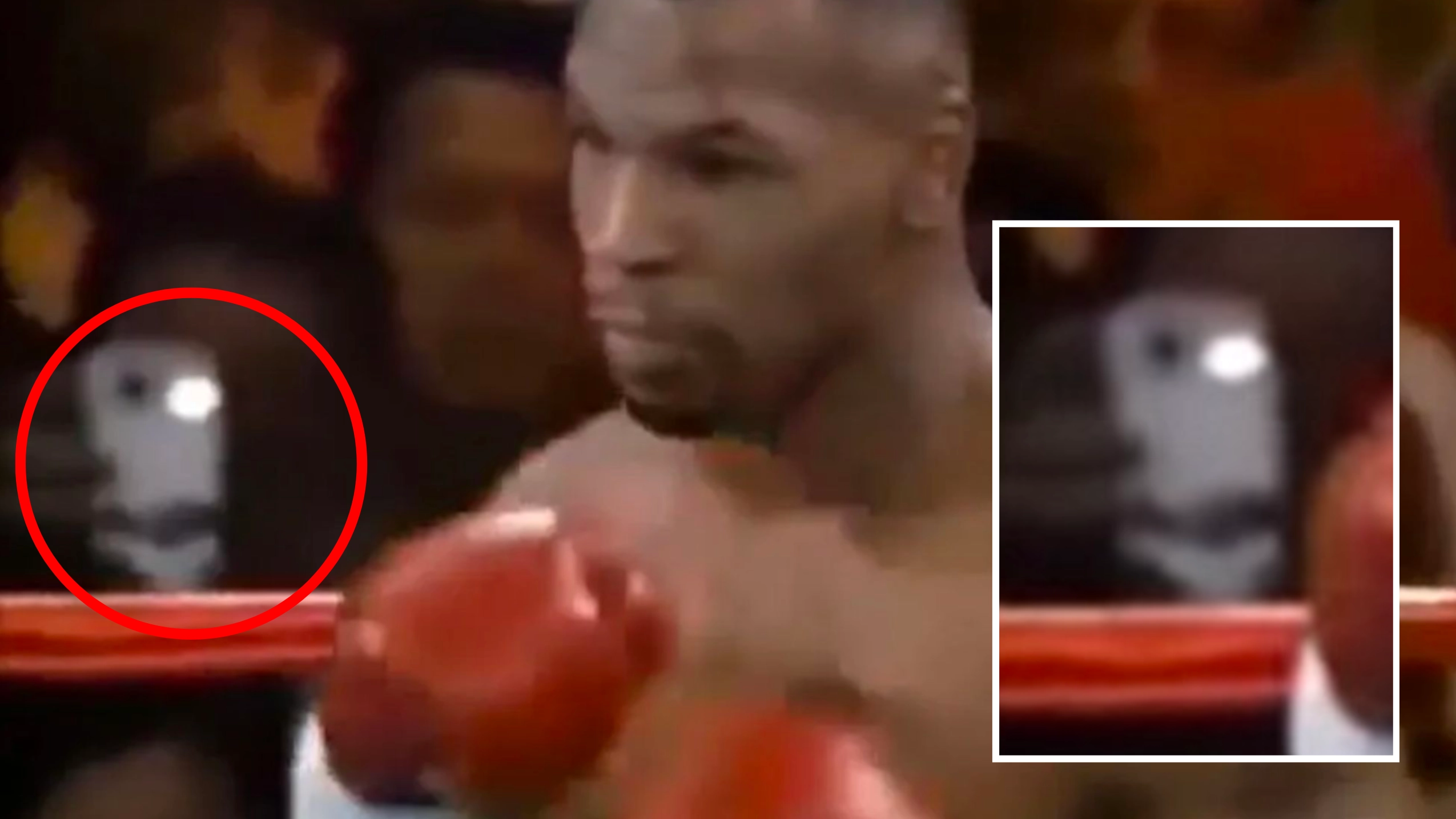 Boxing fans are convinced there's a 'time traveller' in 1995 Mike Tyson fight video