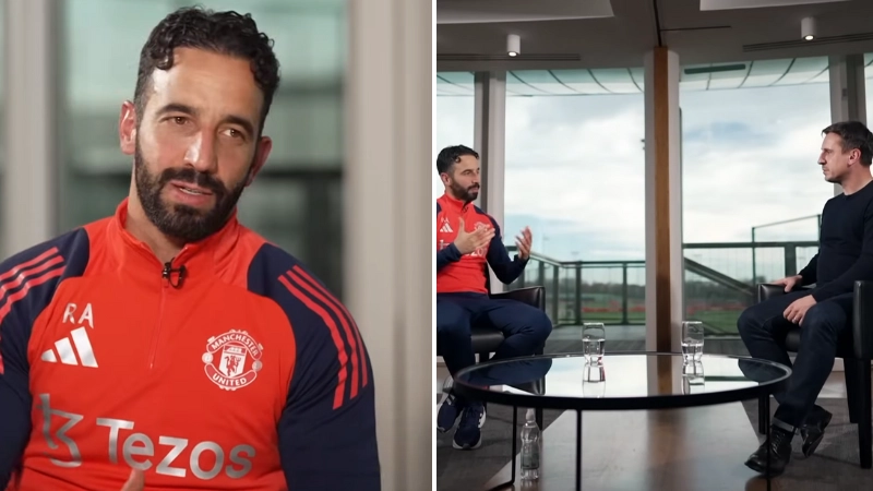 Man United fans absolutely love what Ruben Amorim said in first TV interview with Gary Neville
