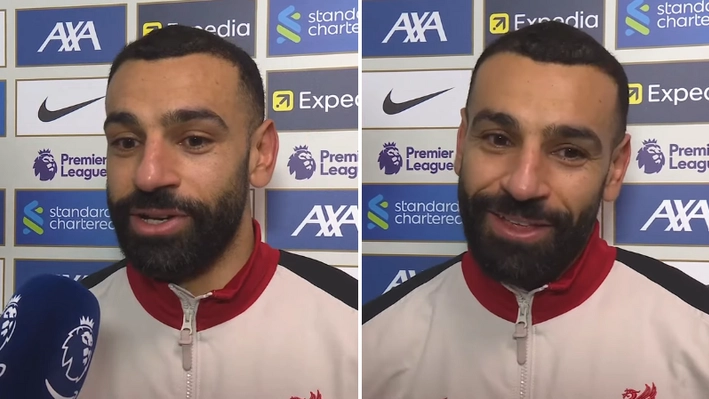Mo Salah's two-word comment during post-match interview has got fans talking